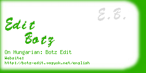 edit botz business card